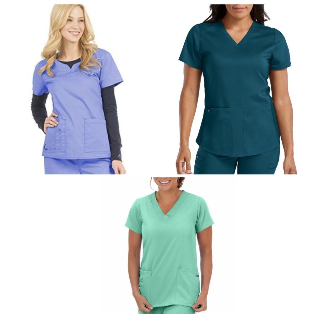 Scrubs Lot 3 Tops  Med Couture, Jockey Scrub Tops Medium NEW WITH TAGS